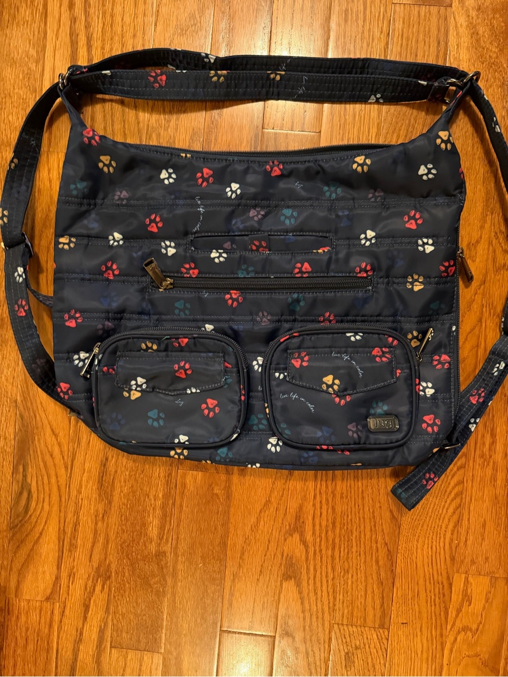 Lug Zipliner Convertible Bag in Paws Navy